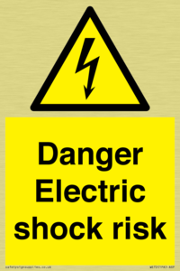 Danger Electric shock risk